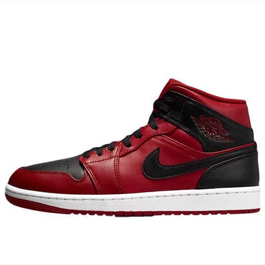Buty męskie Air Jordan 1 MID 554724-660 - czerwono-czarne ze sklepu streetstyle24.pl w kategorii Buty sportowe męskie - zdjęcie 185781266