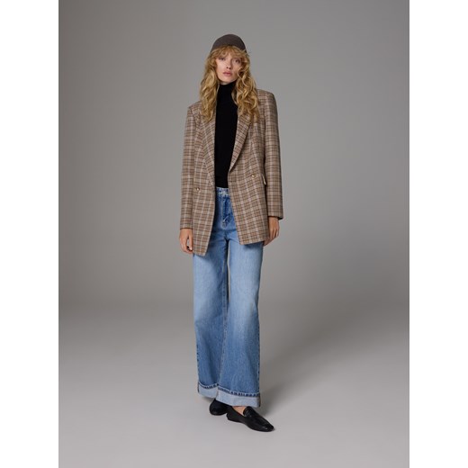 Reserved - Wełniana czapka z dodatkiem kaszmiru - brązowy Reserved ONE SIZE Reserved