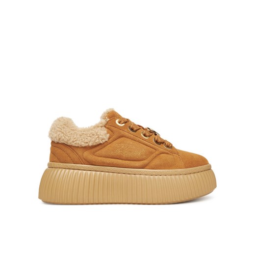 KARL LAGERFELD Sneakersy Kreeper Lo KL42312 Brązowy ze sklepu MODIVO w kategorii Buty sportowe damskie - zdjęcie 185783466