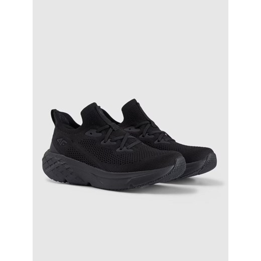 Damskie sneakersy 4F Velocity E-knit 4FRSS25FSPOF171 - czarne ze sklepu Sportstylestory.com w kategorii Buty sportowe damskie - zdjęcie 185784877