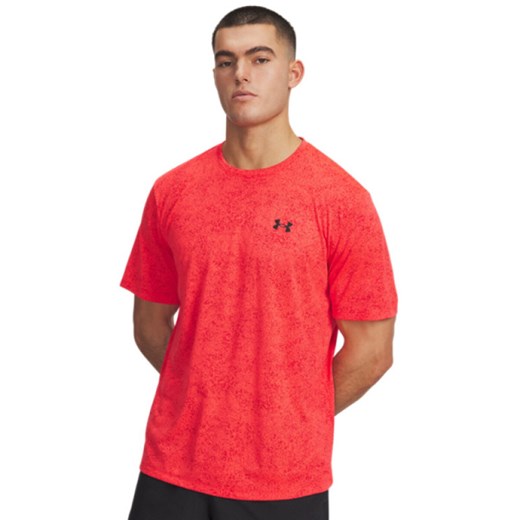 Męska koszulka treningowa Under Armour UA Tech Tee Pixelate - czerwona ze sklepu Sportstylestory.com w kategorii T-shirty męskie - zdjęcie 185784906