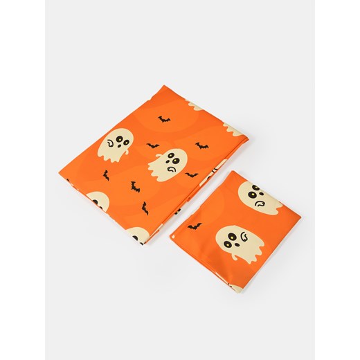 Sinsay - Komplet pościeli z motywem halloweenowym - pomarańczowy Sinsay One Size Sinsay