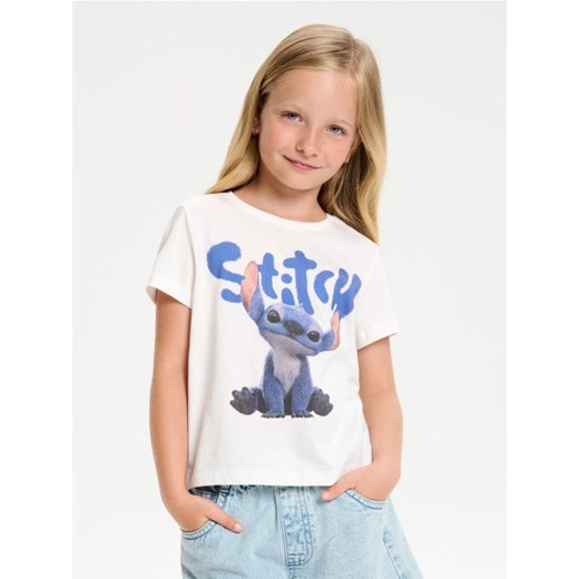 Sinsay - Koszulka Stitch - kremowy ze sklepu Sinsay w kategorii Bluzki dziewczęce - zdjęcie 185787139