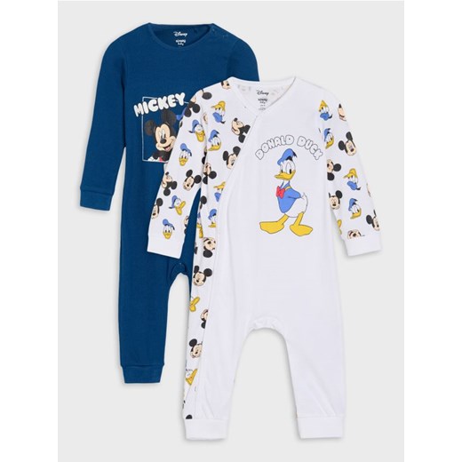 Sinsay - Śpiochy 2 pack Mickey Mouse - biały - id: 623EM-00X - marki Sinsay - 185787389 Sinsay - Śpiochy 2 pack Mickey Mouse - biały ze sklepu Sinsay w kategorii Odzież dla niemowląt - zdjęcie 185787389