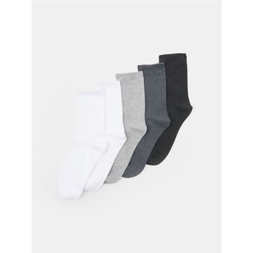 Sinsay - Skarpetki basic 5 pack - szary ze sklepu Sinsay w kategorii Skarpetki dziecięce - zdjęcie 185787436