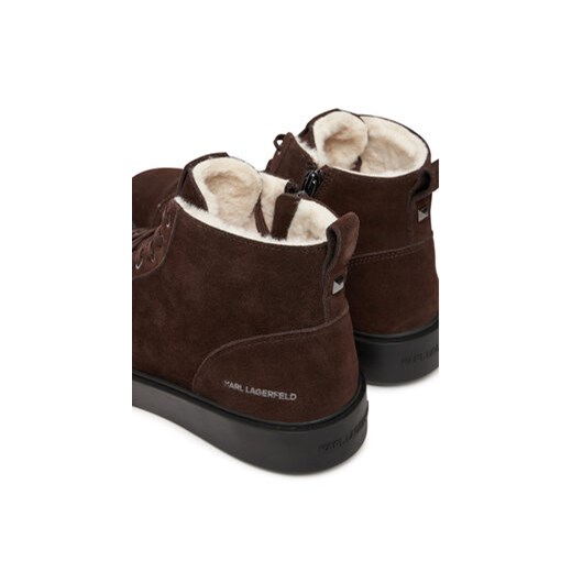 Sneakersy KARL LAGERFELD Flint II KL53353L Brązowy Karl Lagerfeld 44 eobuwie.pl