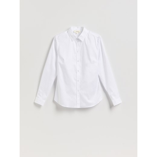 Reserved - Bawełniana koszula - biały ze sklepu Reserved w kategorii Koszule damskie - zdjęcie 185789867