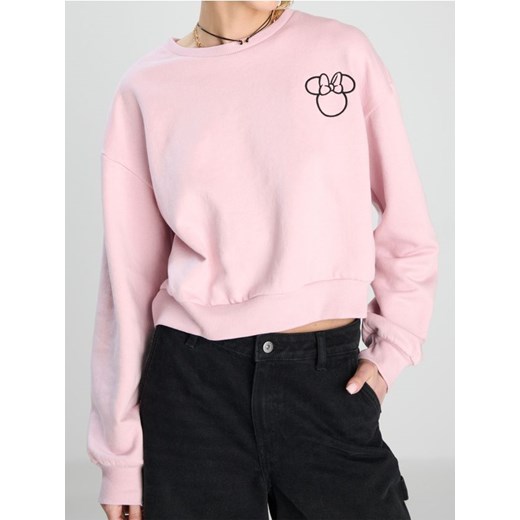 Sinsay - Bluza z długim rękawem Minnie Mouse - różowy ze sklepu Sinsay w kategorii Bluzy damskie - zdjęcie 185791016