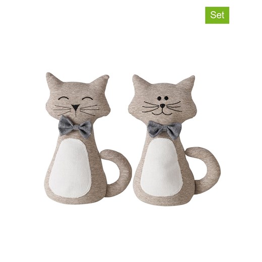 Boltze Stopery (2 szt.) &quot;Kitty&quot; w kolorze jasnobrązowym do drzwi - wys. 31 cm ze sklepu Limango Polska w kategorii Dom - zdjęcie 185791219