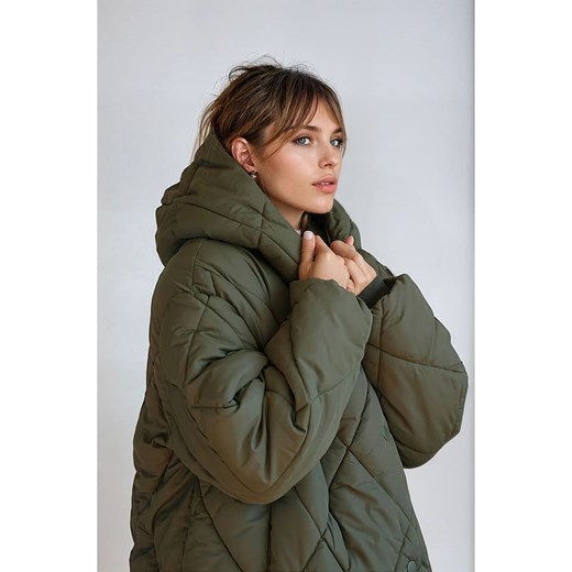 Monki Kurtka zimowa w kolorze khaki Monki S okazja Limango Polska