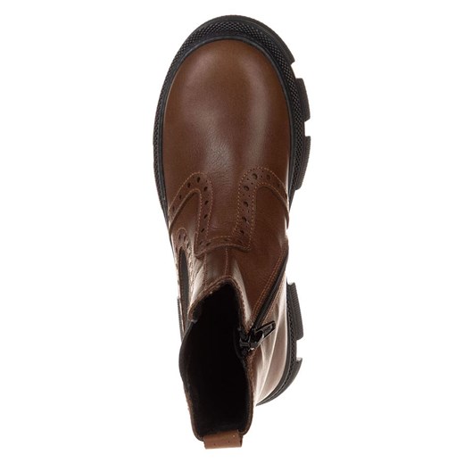 lamino Skórzane sztyblety w kolorze jasnobrązowym Lamino 31 okazja Limango Polska