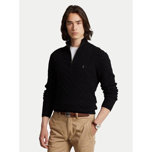 Polo Ralph Lauren Sweter 710876766005 Czarny Regular Fit ze sklepu MODIVO w kategorii Swetry męskie - zdjęcie 185792856