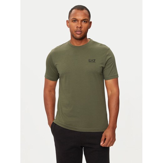 EA7 Emporio Armani T-Shirt 8NPT25-PJVPZ Zielony Regular Fit ze sklepu MODIVO w kategorii T-shirty męskie - zdjęcie 185792857
