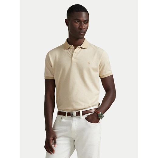 Polo Ralph Lauren Polo 710974270003 Beżowy Custom Slim Fit ze sklepu MODIVO w kategorii T-shirty męskie - zdjęcie 185792885