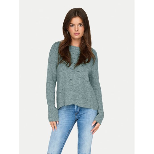ONLY Sweter 15234745 Zielony Regular Fit ze sklepu MODIVO w kategorii Swetry damskie - zdjęcie 185793046
