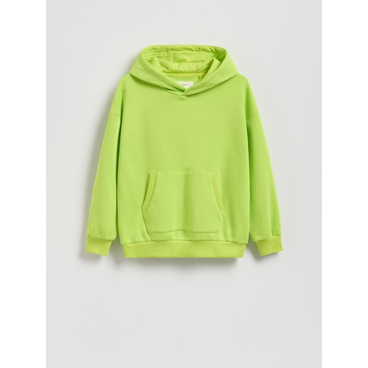 Reserved - Bluza oversize z kapturem - zielony ze sklepu Reserved w kategorii Bluzy chłopięce - zdjęcie 185794529