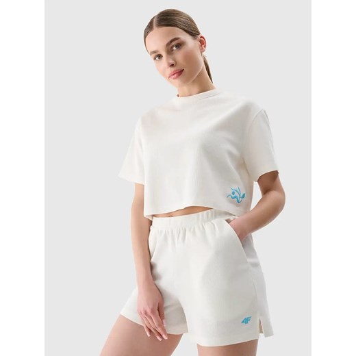 4F Szorty w kolorze kremowym M okazja Limango Polska