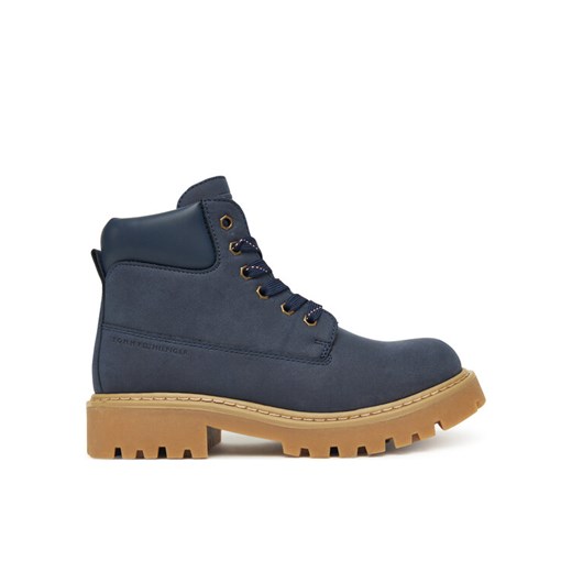 Trapery Tommy Hilfiger T3X5-34125-1269 D Granatowy ze sklepu eobuwie.pl w kategorii Buty zimowe dziecięce - zdjęcie 185796248