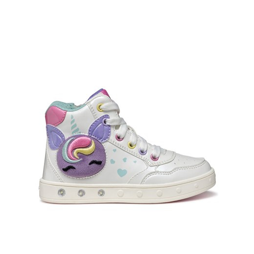 Sneakersy Geox J Skylin J568WD 0NFKN C0653 D Biały ze sklepu eobuwie.pl w kategorii Buty sportowe dziecięce - zdjęcie 185796277