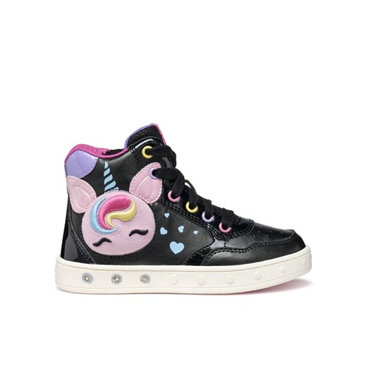 Sneakersy Geox J Skylin J568WD 0NFKN C9240 D Czarny ze sklepu eobuwie.pl w kategorii Buty sportowe dziecięce - zdjęcie 185796287