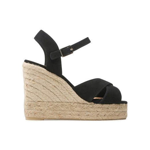 Espadryle Castañer Blaudell/8ed/007 021746-100 Czarny ze sklepu eobuwie.pl w kategorii Sandały damskie - zdjęcie 185796345
