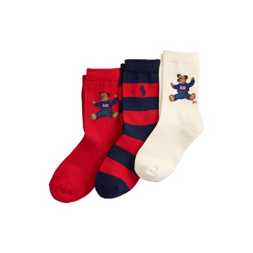 Zestaw 3 par wysokich skarpet dziecięcych Polo Ralph Lauren 447P03263001 Kolorowy ze sklepu eobuwie.pl w kategorii Skarpetki dziecięce - zdjęcie 185796359