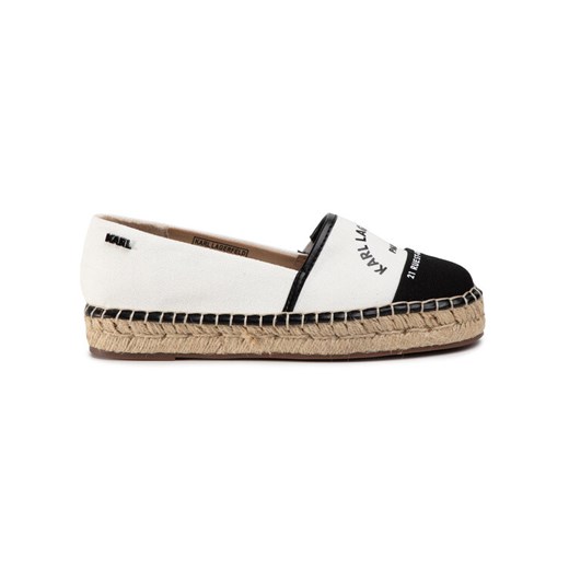 KARL LAGERFELD Espadryle KL80108 Biały ze sklepu MODIVO w kategorii Espadryle damskie - zdjęcie 185797166