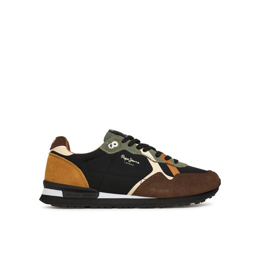 Pepe Jeans Sneakersy Brit Prints M PMS400002 Brązowy ze sklepu MODIVO w kategorii Buty sportowe męskie - zdjęcie 185797169