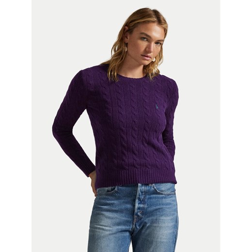 Polo Ralph Lauren Sweter 211971865011 Fioletowy Slim Fit ze sklepu MODIVO w kategorii Swetry damskie - zdjęcie 185797188