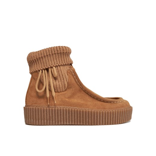 Weekend Max Mara Botki Juglas 2357960934600 Brązowy ze sklepu MODIVO w kategorii Botki - zdjęcie 185797217