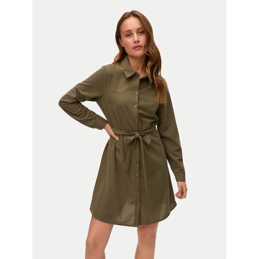 Vero Moda Sukienka koszulowa Elly 10334288 Zielony Regular Fit ze sklepu MODIVO w kategorii Sukienki - zdjęcie 185797258