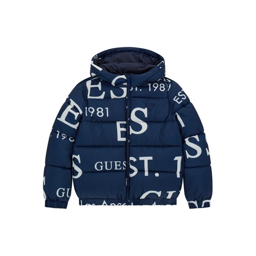 Guess Kids Kurtka zimowa H5BJ00 WCFM0 Granatowy Regular Fit ze sklepu MODIVO w kategorii Kurtki chłopięce - zdjęcie 185797278