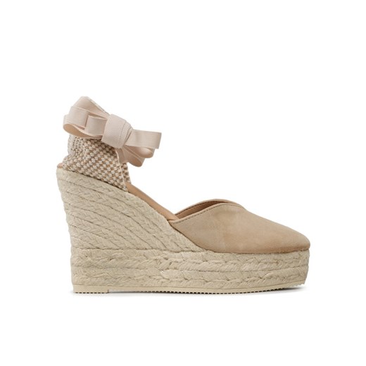Manebi Espadryle Heart-Shaped Wedge Espadrilles M 1.1 WH Beżowy ze sklepu MODIVO w kategorii Espadryle damskie - zdjęcie 185797306