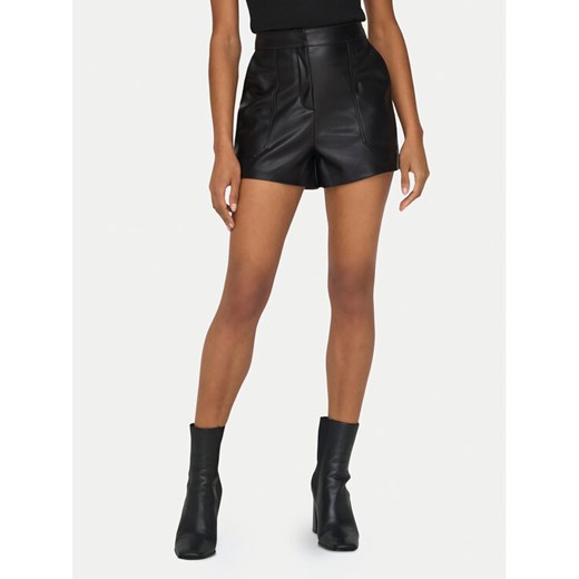 ONLY Szorty z imitacji skóry Tricia 15287184 Czarny Baggy Fit ze sklepu MODIVO w kategorii Szorty - zdjęcie 185797326