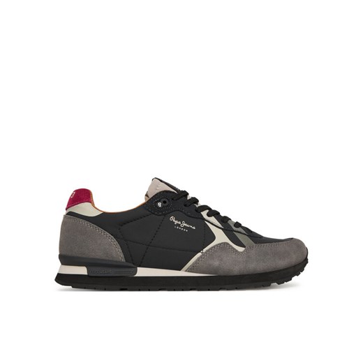 Pepe Jeans Sneakersy Brit Prints M PMS400002 Szary ze sklepu MODIVO w kategorii Buty sportowe męskie - zdjęcie 185797336