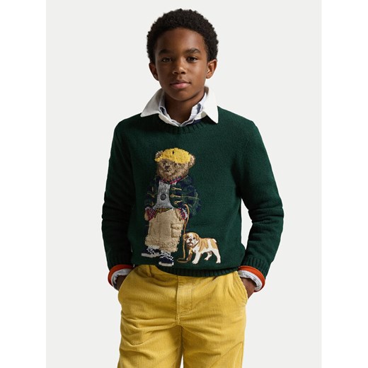 Polo Ralph Lauren Sweter 323978393001 Zielony Regular Fit ze sklepu MODIVO w kategorii Swetry chłopięce - zdjęcie 185797339