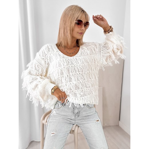 sweter felicite ecru one size ze sklepu UBRA w kategorii Swetry damskie - zdjęcie 185798736