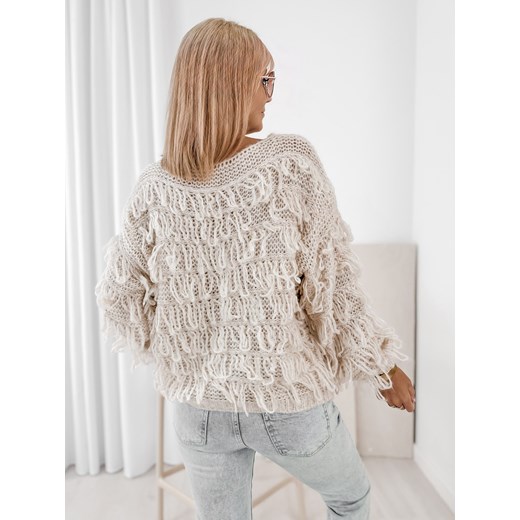 sweter felicite beżowy one size ONE SIZE UBRA