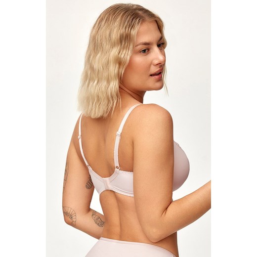 Azal biustonosz miękki soft koronkowy beżowy Karen, Kolor beżowy, Rozmiar 70E, AZAL ze sklepu Intymna w kategorii Biustonosze - zdjęcie 185798969