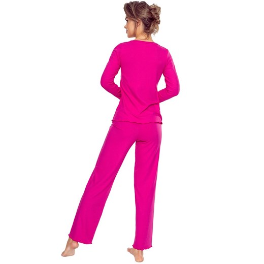 Eldar piżama damska z prążkowanej wiskozy amarantowa Rosaria, Kolor amarantowy, Rozmiar S, Eldar ze sklepu Intymna w kategorii Piżamy damskie - zdjęcie 185799048