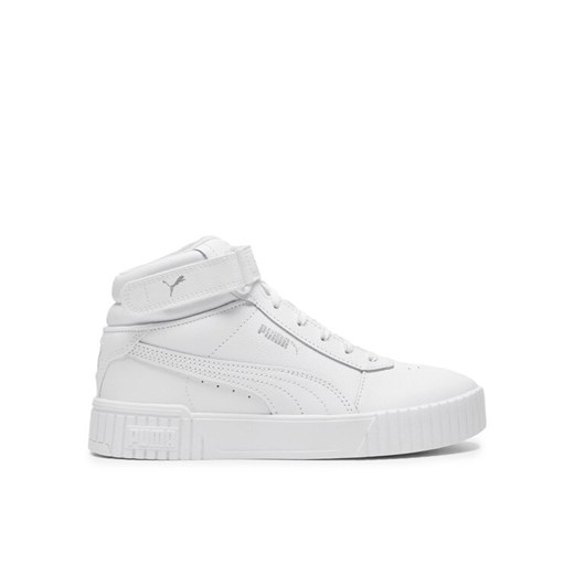 Sneakersy Puma Carina Mid Jr 38737602 Biały ze sklepu eobuwie.pl w kategorii Buty sportowe dziecięce - zdjęcie 185800536