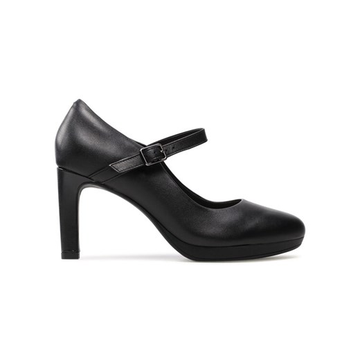 Półbuty Clarks Ambyr Shine 261577844 Czarny ze sklepu eobuwie.pl w kategorii Czółenka - zdjęcie 185800576
