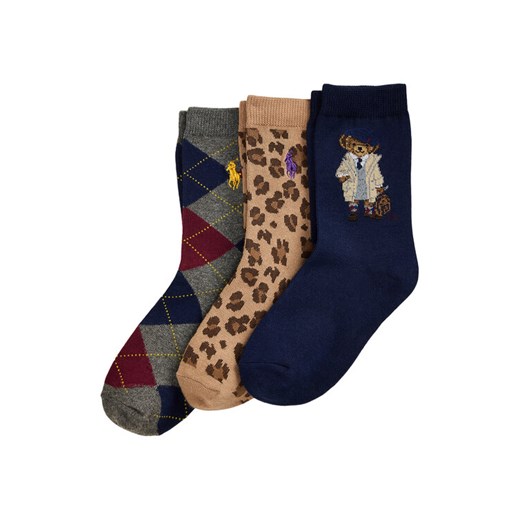 Polo Ralph Lauren Zestaw 3 par wysokich skarpet dziecięcych 447P03258001 Kolorowy ze sklepu MODIVO w kategorii Skarpetki dziecięce - zdjęcie 185800867