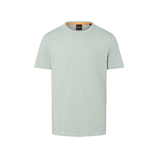 BOSS Orange Koszulka męska - Tegood Mężczyźni Bawełna miętowy jednolity ze sklepu vangraaf w kategorii T-shirty męskie - zdjęcie 185801239