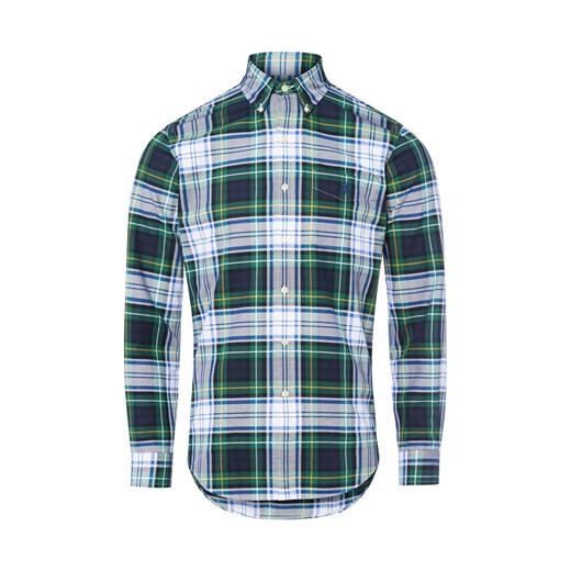 Polo Ralph Lauren Koszula męska - Custom Fit Mężczyźni Regular Fit Bawełna jodłowy w kratkę ze sklepu vangraaf w kategorii Koszule męskie - zdjęcie 185801276