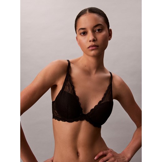 Calvin Klein Biustonosz damski na fiszbinach - usztywniany Kobiety czarny jednolity ze sklepu vangraaf w kategorii Biustonosze - zdjęcie 185801295