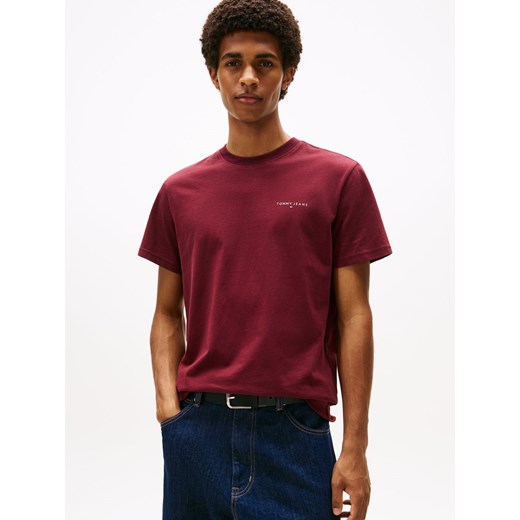 Tommy Jeans Koszulka damska Kobiety Bawełna bordowy jednolity ze sklepu vangraaf w kategorii T-shirty męskie - zdjęcie 185801296