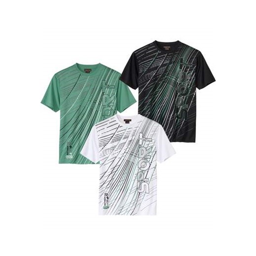 Zestaw 3 sportowych koszulek ze sklepu Atlas For Men w kategorii T-shirty męskie - zdjęcie 185801888