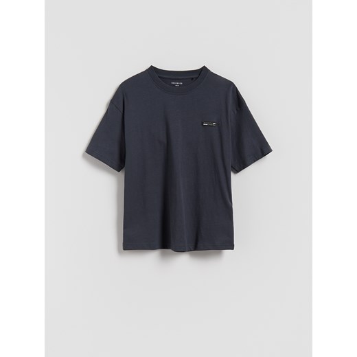 Reserved - Bawełniany t-shirt oversize - brązowy ze sklepu Reserved w kategorii T-shirty chłopięce - zdjęcie 185801989