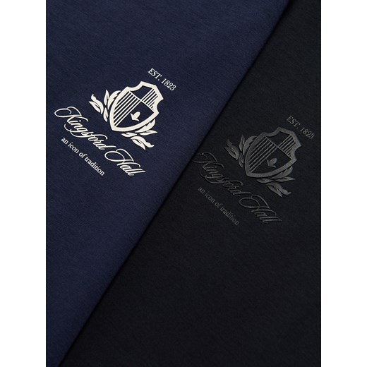 Reserved - Bawełniany t-shirt slim fit - czarny Reserved S Reserved